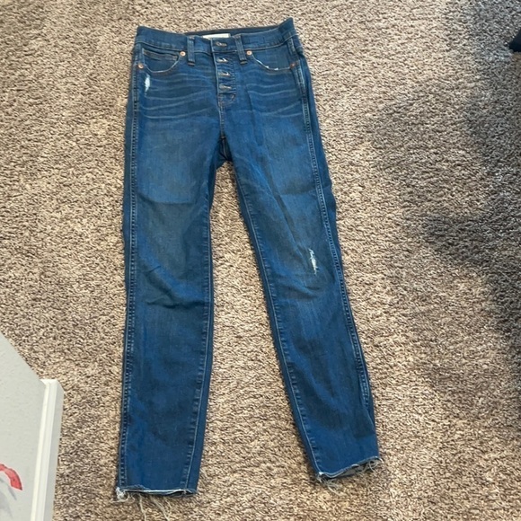 Madewell 10" High-Rise Skinny Jeans in Hanna Wash Size 25 - Picture 2 of 11